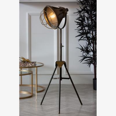 Rockett St George Industrial-Style Battery Powered Tripod Floor Lamp