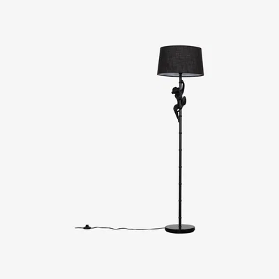 The Range George Monkey Black Floor Lamp Black Shade - Black