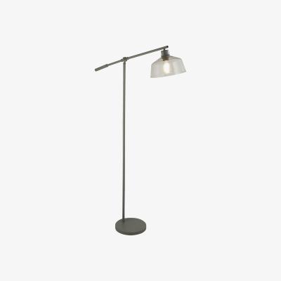 The Range Clear glass and grey task floor lamp - Grey