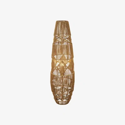 The Range Diamond Pattern Rattan Floor Lamp