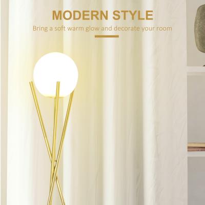 The Range Modern Tripod Floor Lamp Standing Lamp with Globe Lampshade - Gold, White