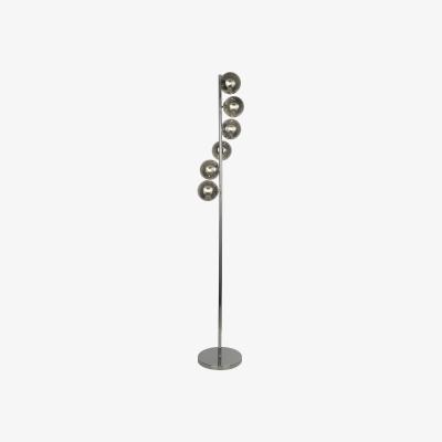 The Range Chrome 6 Light with Smoke Glass Shades - Chrome