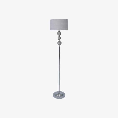 The Range Three Ceramic Ball Floor Lamp With Silver Shade - Silver