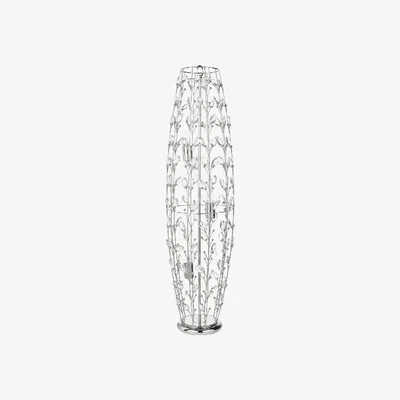 The Range 3 Light Crystal Leaf Caged Floor Lamp