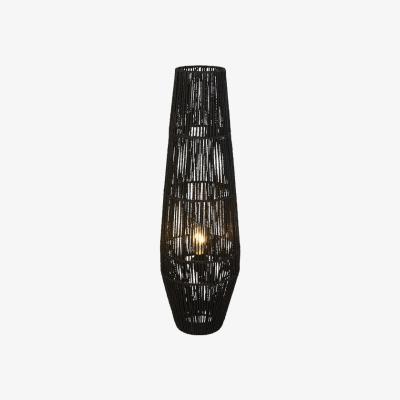 The Range Black Rattan Floor Lamp