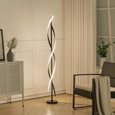 The Range Black Spiral Dimmable Floor Light - Black