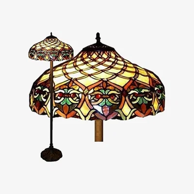 The Range BELOFAY Tiffany Floor Lamps Stained Glass Handmade Lamp for Home and Office - Multicolor / 40cm