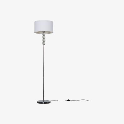 The Range Eleanor Silver Floor Lamp White Shade - Silver