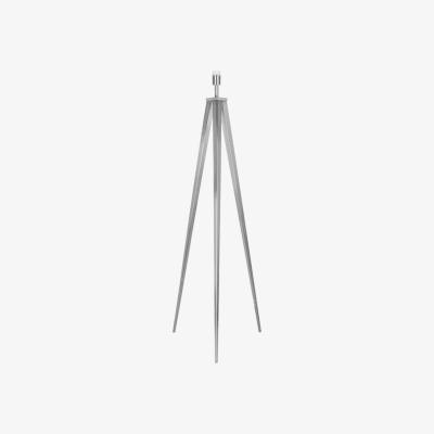 The Range Large Modern Brushed Chrome Metal Tripod Floor Lamp Base - Brushed Chrome