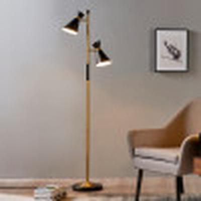 The Range Versanora Floor Lamp With 2 Spotlights - Black