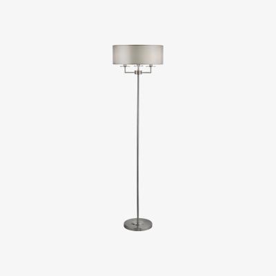 The Range Pembroke Satin Silver 3Lt Floor Lamp - Silver