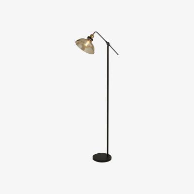 The Range Amber and brass floor lamp  - Black