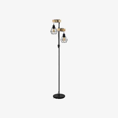 The Range EGLO TOWNSHEND 5 Caged Floor Lamp - Black