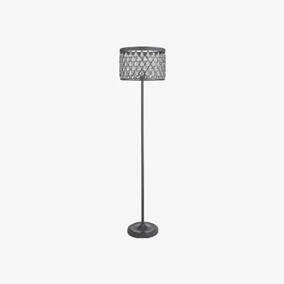 The Range Brushed Grey Glass Beaded Floor Lamp