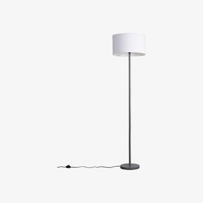 The Range Heather Grey Floor Lamp White Shade - Grey