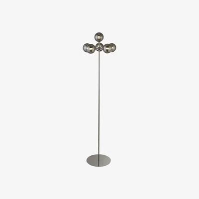 The Range 6 Light Chrome Floor Lamp - Silver