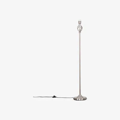 The Range Traditional Style Satin Nickel Barley Twist Floor Lamp Base - Silver