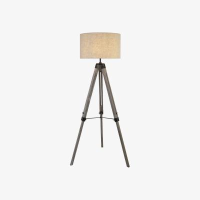 The Range Tripod floor lamp with Linen shade - Brown