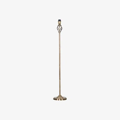 The Range Traditional Antique Brass Barley Twist Floor Lamp Base - Gold
