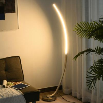 The Range Aluminium Arc Floor Lamp Futuristic Indoor Standing LED - Silver