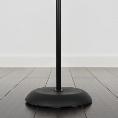 The Range Modern Gloss Black Uplighter Floor Lamp With White Shade - Black