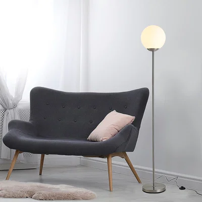 The Range 171cm Glass Globe Floor Lamp  - Silver