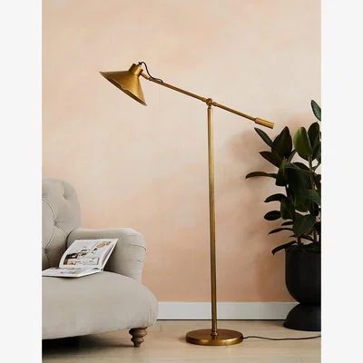 Rose & Grey Challa Antique Brass Floor Lamp