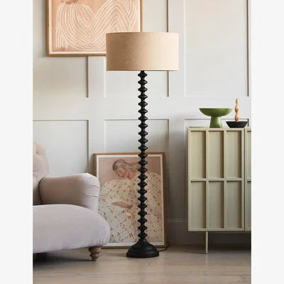Rose & Grey PREORDER Black Bobbin Base Floor Lamp