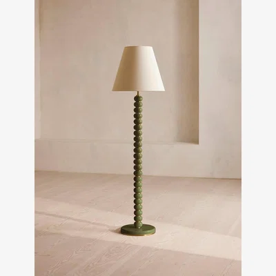 Soho Home Greyson Floor Lamp, High Gloss Lacquer, Olive