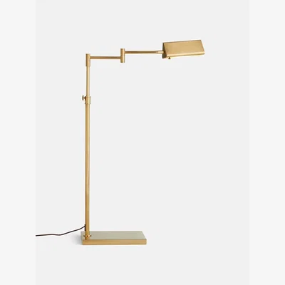Soho Home Selina Task Floor Lamp, Brass