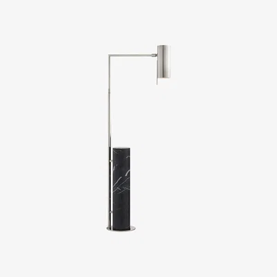 Tobias Oliver Kelly Wearstler | Alma Floor Lamp | Nickel & Black Marble