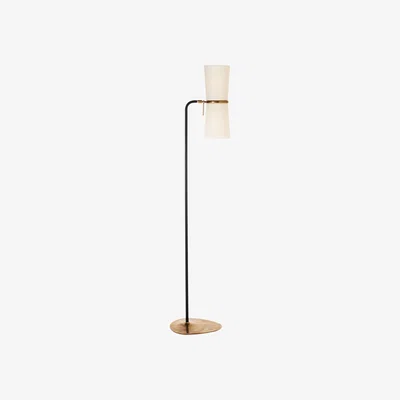 Tobias Oliver AERIN | Clarkson Floor Lamp | Antique Brass & Black