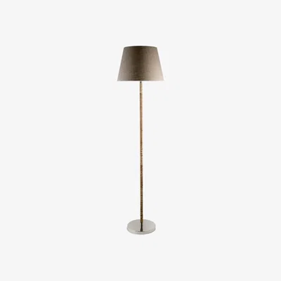 Tobias Oliver Porta Romana I Holden Floor Lamp Dark Cane with Nickel
