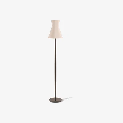 Tobias Oliver Porta Romana I Daphne Floor Lamp I Ebony With Pidgeon Shade
