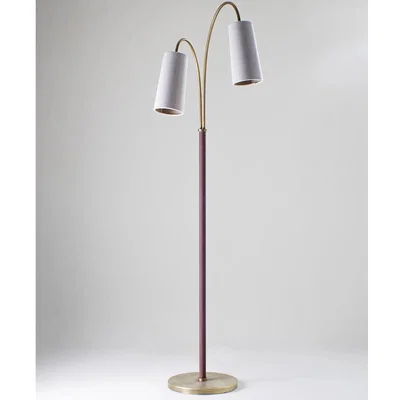 Tobias Oliver Porta Romana I Kelly floor Lamp | Antique Brass with Bromine