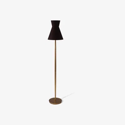 Tobias Oliver Porta Romana I Daphne Floor Lamp I French Brass With Truffle Shade