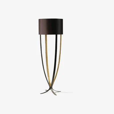 Tobias Oliver Porta Romana I Alfonse Floor Lamp Fired Copper with Burnt Gold