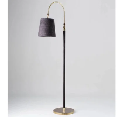 Tobias Oliver Porta Romana | Hugo Floor Lamp | Chocolate with Aged Brass