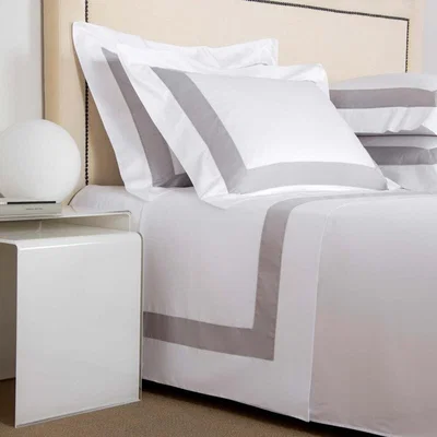 Amara Frette - Bicolore Flat Sheet Set - Super King - White/Grey