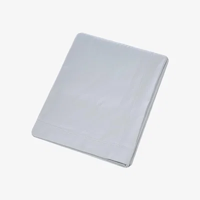 Amara Celso de Lemos - Bourdon Egyptian Cotton Sateen Flat Sheet - Perle Silver - King