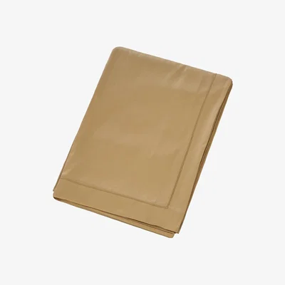 Amara Celso de Lemos - Bourdon Egyptian Cotton Sateen Flat Sheet - Gold - Super King