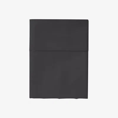 Amara Alexandre Turpault - Teophile Organic Cotton Sateen Flat Sheet - King/ Super King - Almost Black