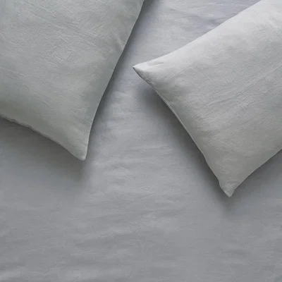 Habitat Habitat Linen Mist Grey Fitted Sheet - Super King