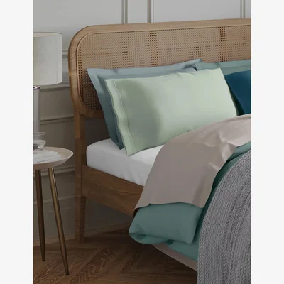 Marks & Spencer M&S Egyptian Cotton 230 Thread Count Fitted Sheet - 6FT - Ice White, Ice White,Oatmeal,Khaki,Air Force Blue,Blue/Green,Dusted Mauve,Granite,Cream,Silver Grey,Mink,Midnight Navy,Purple,Antique Gold,Buttermilk