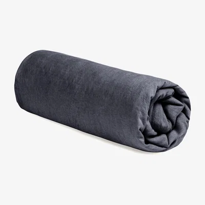 Made in Design Fitted sheet 180 x 200 cm - / 180 x 200 cm - Washed linen by Au Printemps Paris Grey