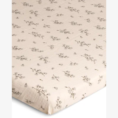 Nordic Nest Garbo&Friends Bluebell Muslin fitted sheet 180x200x30 cm