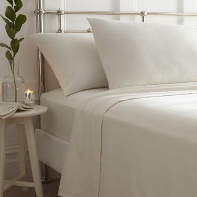 The Range Flannelette Sheet Set - Cream / Superking