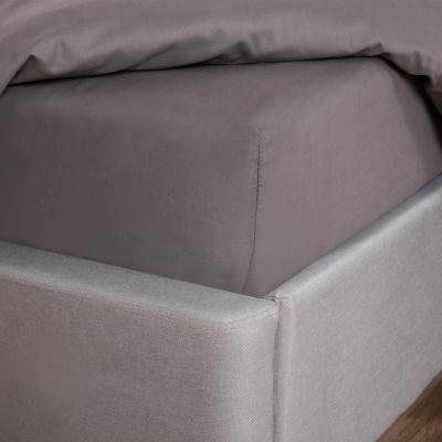 The Range Plain Polycotton 50/50 Elasticated Fitted Bed Sheet - Grey / Superking