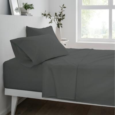 The Range Sleepdown Easy Care Fitted Bed Sheet - Charcoal / Superking