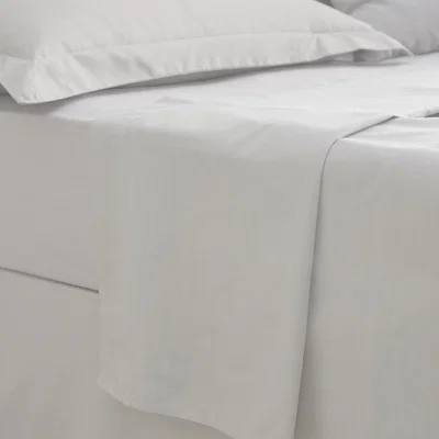The Range Plain Dyed Flat Sheet - White / Superking